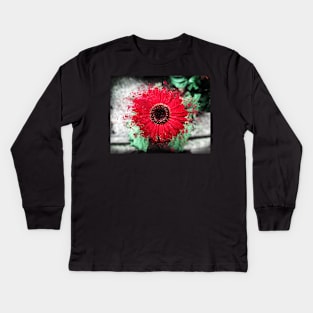 Red Daisy Kids Long Sleeve T-Shirt